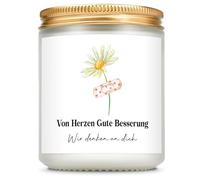 Giftasy Bon Cadeau De Récupération - Bougie Parfumée Lavande Avec Inscription En Allemand - Cadeau De Convalescence Pour Femme Et Homme