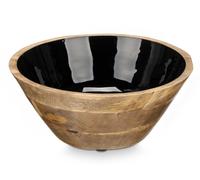 GIFTDECOR Bol en bois de manguier noir 24 cm