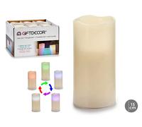 Giftdecor Bougie LED Changeant de Couleur 15 cm Plastique et Cire Crème (Set de 24)