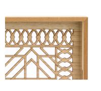 GIFTDECOR Set de 2 Plateaux Rectangulaires Prisma Madera-Transparente