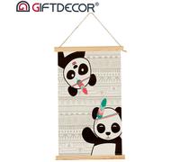 GIFTDECOR Tableau sur toile LIENZO PERGAMINO PANDA SUR2 33X54CM