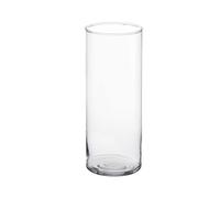 Giftdecor Vase en verre cylindrique 10 x 25 cm transparent (Set de 6)