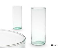 Giftdecor Vase en verre recy ylindrique transparent 12x30 cm (Set de 6)