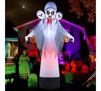 GIFTFIND Décorations d'Halloween gonflables de 2,8 m avec lumières LED intégrées, gonflables géantes pour fête, cour, jardin, pelouse, maison hantée
