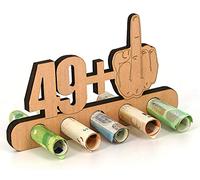Giftota - Cadeaux en Bois Originaux et Drôles pour Le 50e Anniversaire, 49 + 1 - Cadeau pour 50e Anniversaire, Tirelires en Bois, Livre d'or, Cadeau d'anniversaire, Cadeaux pour Amis et Famille