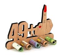 Giftota - Cadeaux en Bois Originaux et Drôles pour Le 50e Anniversaire, 49 + 1 - Cadeau pour 50e Anniversaire, Tirelires en Bois, Livre d'or, Cadeau d'anniversaire, Cadeaux pour Garçons et Filles