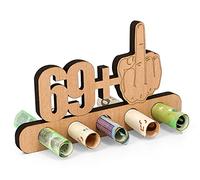 Giftota - Cadeaux en Bois Originaux et Drôles pour Le 70e Anniversaire, 69 + 1 - Cadeau pour 70e Anniversaire, Tirelires en Bois, Livre d'or, Cadeau d'anniversaire, Cadeaux pour Amis et Famille