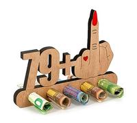 Giftota - Cadeaux en Bois Originaux et Drôles pour Le 80e Anniversaire, 79 + 1 - Cadeau pour 80e Anniversaire, Tirelires en Bois, Livre d'or, Cadeau d'anniversaire, Cadeaux pour Garçons et Filles