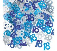 Gifts 4 All Occasions Limited SHATCHI-155 Lot de 4 confettis décoratifs pour fête d'anniversaire 18 ans Bleu 14 g