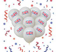 Gifts 4 All Occasions Limited SHATCHI-190 Lot de 15 ballons imprimés Motif drapeau du Royaume-Uni Rouge/blanc/bleu 30,5 cm