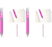 Gifts for Readers & Writers 3-en-1 Effaçable À bille Gel Stylo et Livremark, Stilok et Argent (Lot de 2)