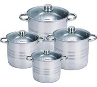GiftyCity Batterie de cuisine en acier inoxydable ROYALTY, 8 pièces