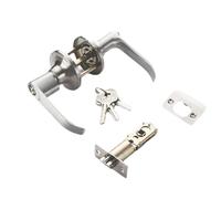 gifyym Serrure en acier inoxydable brossé, kit de de poignée de porte, kit de bouton de porte d'entrée, passage pour chambre à coucher, salle de bain, bureau à domicile ou lieu de travail