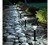 GIGALUMI Lot de 10 lampes solaires d'extérieur étanches pour l'extérieur, lampes solaires d'extérieur pour terrasse, pelouse, cour et paysage