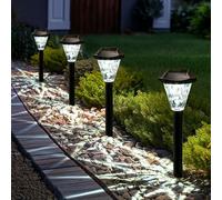 GIGALUMI Lot de 8 lampes solaires d'extérieur étanches pour l'extérieur, lampes solaires d'extérieur pour terrasse, pelouse, cour et paysage
