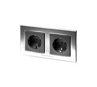 GigaWatt G-044 double Schuko Silver - Double Prise Murale Audiophile