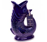 Giggling Grandma Carafe Poisson 1,5 L, Pichet Bleu Cobalt | Carafe à eau poisson au son joyeux quand tu verses - pour 6 verres, coffret cadeau, sert aussi de vase, design britannique
