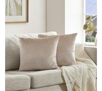 GIGIZAZA Housse de Coussin 45x45cm Canapé en Velours Décoration Chambre Taie d'oreiller Sofa Salon 2 pièces Champagne
