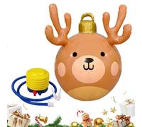 Gihioue Décoration d'air de Noël d'extérieur - En PVC imperméable - Décoration de Noël géante - Boules gonflables d'extérieur - Pour cour, sapin de Noël, pelouse, extérieur, jardin, terrasse, cour