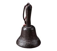 Gihioue Petite cloche - Cloche d'église en fonte | Sonnette rétro Décoration pour la sonnerie pour l'école porte d'entrée attention table de chevet service extérieur comptoir