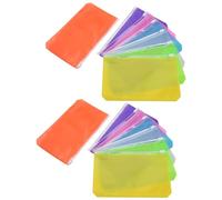 Giilayky 14 PièCes Pochettes de Reliure A6 Taille 6 Trous Reliure à GlissièRe Dossiers éTanche PVC à Feuilles Mobiles pour Cahier à Reliure à 6 Anneaux