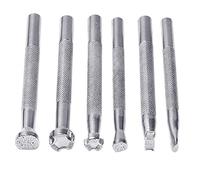 Giilayky 6 PièCes SéRies en Cuir Estampage Outils en Cuir de Travail Selle Faire des Timbres Ensemble SpéCial Forme Timbre PoinçOn Ensemble en Cuir Artisanat Outils