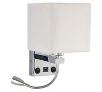 Giilayky Applique Murale LED Moderne Chevet Chambre Applique Applique avec Interrupteur USB TêTe de Lit IntéRieure Accueil HôTel Appliques (sans Ampoules)