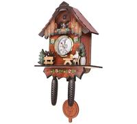 Giilayky Horloge Murale Coucou Antique en Bois Cloche D'Oiseau Montre D'Alarme BalançOire DéCorations pour 006