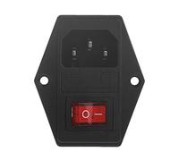 Giilayky Nouveau 3 Broches Iec320 C14 Ac Entrée Fiche Mâle Puissance Prise Avec Interrupteur À Fusible 10A 250V