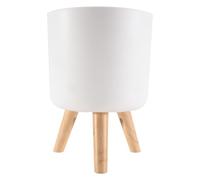 Giilayky Pots de Plantes Modernes avec Porte-Jambes en Bois Chambre Salon éTage Debout Pot de Fleur en Pot Maison Jardin Planteurs-B