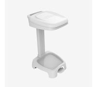 Support sac poubelle 120 L + couvercle blanc