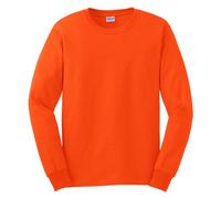 Gildan 2400 Mens Long Sleeve Ultra Cotton T-Shirt Tee - Safety Orange - 2X-Large