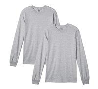 Gildan DryBlend Lot de 2 t-Shirts à Manches Longues pour Adulte, Style G8400, Gris, Taille L
