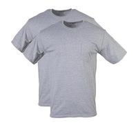 Gildan Dryblend Lot de 2 t-Shirts de Travail avec Poche, Gris, Taille XL Homme