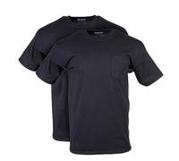 Gildan Lot de 2 t-Shirts de Travail DryBlend avec Poche pour Adulte, Noir, Taille L
