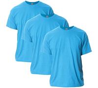 Gildan Lot de 3 t-Shirts en Coton Ultra pour Adulte, Saphir (Lot de 3), XL