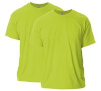 Gildan T-Shirt Unisexe Adulte en Coton Ultra Style G2000, Multipack, Vert sécurité (Lot de 2), XL