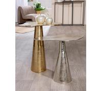 Gilde 2er Set, Beistelltisch, organisch, "Organica", Aluminium, goldfarben, silberfarben, VE 1, L. 44 cm, B. 58 cm, H. 58.5 cm 58987 4063387589878