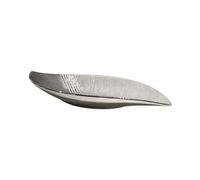 GILDE Bol décoratif moderne pour clés - En céramique - Couleur : gris argenté - Longueur : 48,5 cm