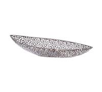 Gilde Bol décoratif XL Chico - En métal - Pour Noël - Décoration de table d'automne - Argenté - Longueur : 59 cm