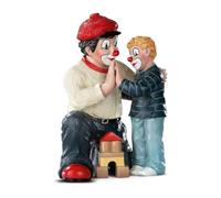 GILDE Clown Gib Mir Fünf en résine synthétique - Figurine décorative et Objet de Collection - Multicolore, Hauteur 11 cm, Largeur 8 cm, Profondeur 7 cm