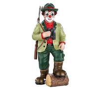 GILDE Clown sur la pirche en résine - Figurine décorative et Objet de Collection - 15 cm de Haut - Multicolore - Figurine décorative