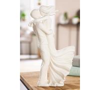 GILDE Couple in The Wind Statuette en résine Blanche de 31 cm de Haut en Forme de Couple