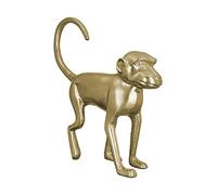 Gilde Deko Sculpture Animal Figure Singe - en Aluminium - Figure décorative Accessoire Salon Bureau - Cadeau - Couleur : Or - Hauteur 45 cm