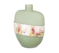 GILDE Dekovase - Vase bombé en Verre - Vase de Table - Vase de Table - Vase décoratif pour Le Salon - Couleur : Vert Mat - Hauteur : 26 cm