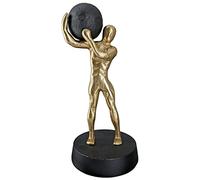 Gilde Figurine décorative Sculpture Forte XL - Art Moderne en Aluminium - Couleur : Or - Hauteur : 35,5 cm