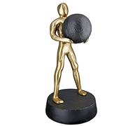 GILDE Figurine décorative Sculpture Forte XL - Art Moderne et décoration en résine - Couleur: Or - Hauteur 32 cm