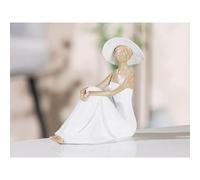 GILDE Figurine élégante femme assise 16,5 x 8 x 17 cm