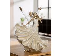 GILDE Figurine Salsa Danseuse en résine dorée métallisée 34 cm de Haut, 26 cm de Large, 11 cm de Profondeur