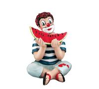 GILDE Gildeclown Figurine de Clown décorative « Summer Snack » - Figurine de Clown Assis avec Melon - Multicolore Hauteur 8 cm